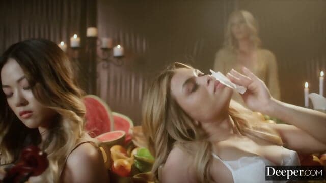 Deeper. Mona Leads The Ultimate 5-girl Reverse Gangbang