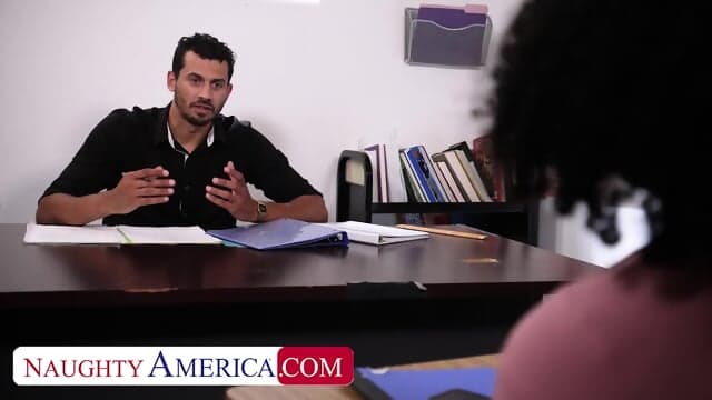 Busty Black 18 Year Old Hadiya Honey Gets Lessons In Fucking From Her Teacher