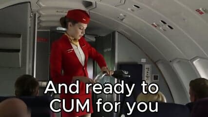 Sexy Stewardess That Cares For Your Cock