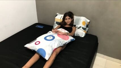 I Find my little Stepsister Masturbating and she Helps me and Fucks me in her Tight Pussy HD Porn